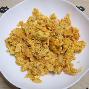 ❤揚げ玉とキムチの炒り卵❤